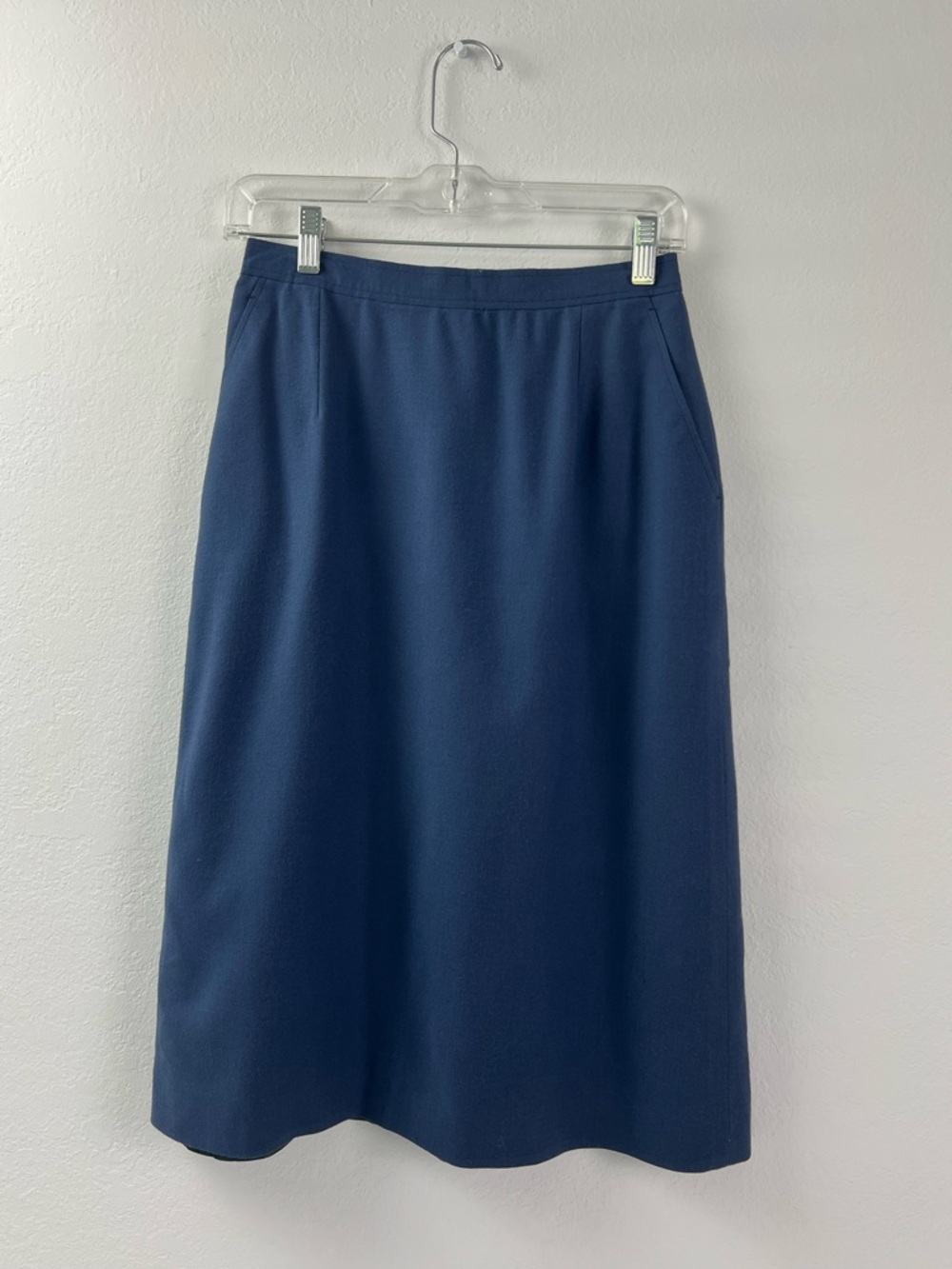 Vintage Kingsridge Vintage Navy Wool Classic A-line Office Work Skirt
